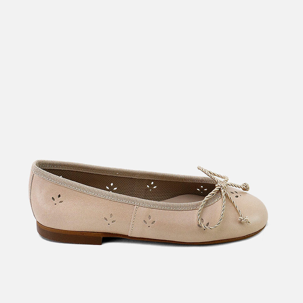 Ballet flats, cord, die-cut leather, alpha jute, Papanatas | Eli