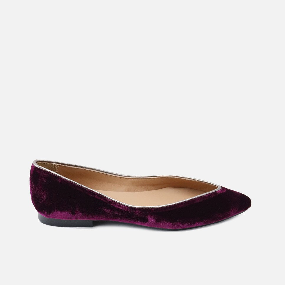 Ballerines Couleur Pourpre Pointure 39, Cuir, Gris/noir/blanc - Occasion Très Bon état