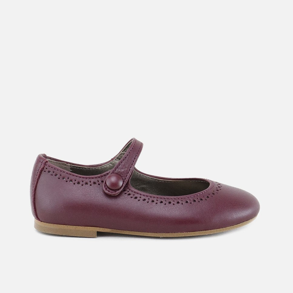Burgundy-Pink Mary Janes
