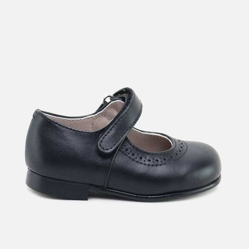 velcro dress shoes Black Chopped Mary Janes with Hook-and-Loop Closure by Sibaritas | Eli –  Eli 1957