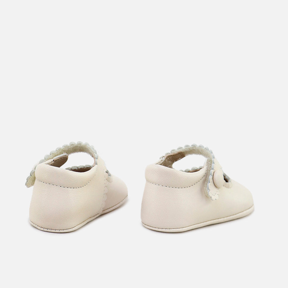 Satin Scalloped Baby Mary Janes Cucada | Eli 1957