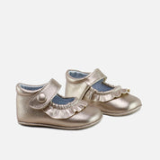 Baby Mary Janes with ruffles, Salobreña leather, Cucada | Eli 1957