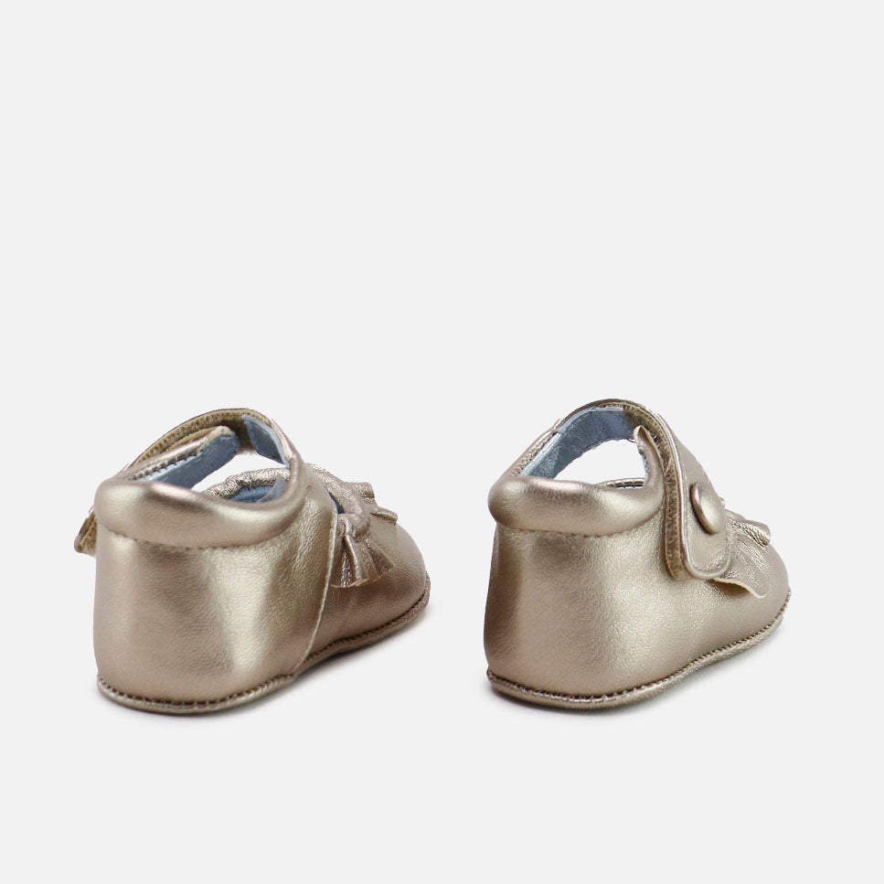 Baby Mary Janes with ruffles, Salobreña leather, Cucada | Eli 1957