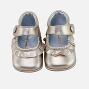 Baby Mary Janes with ruffles, Salobreña leather, Cucada | Eli 1957