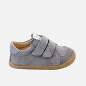 Elisoft Double-Zip Steel Velour Barefoot Sneakers | Eli 1957