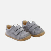 Elisoft Double-Zip Steel Velour Barefoot Sneakers | Eli 1957