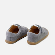 Elisoft Double-Zip Steel Velour Barefoot Sneakers | Eli 1957