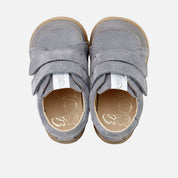 Elisoft Double-Zip Steel Velour Barefoot Sneakers | Eli 1957