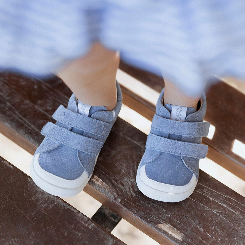 Deportivos barefoot doble cierre piel velour jeans Elisoft | Eli 1957