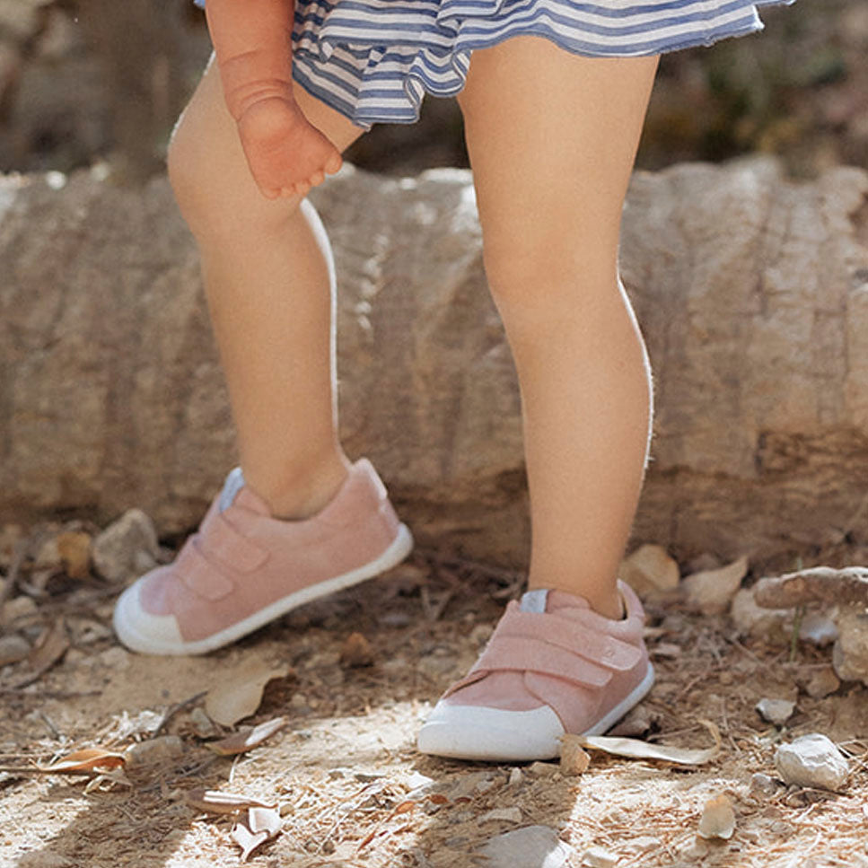 Deportivos barefoot doble cierre piel velour rospale Elisoft | Eli 1957