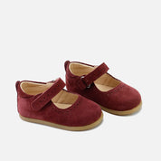 Elisoft burgundy perforated Mary Janes | Eli 1957
