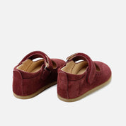 Elisoft burgundy perforated Mary Janes | Eli 1957