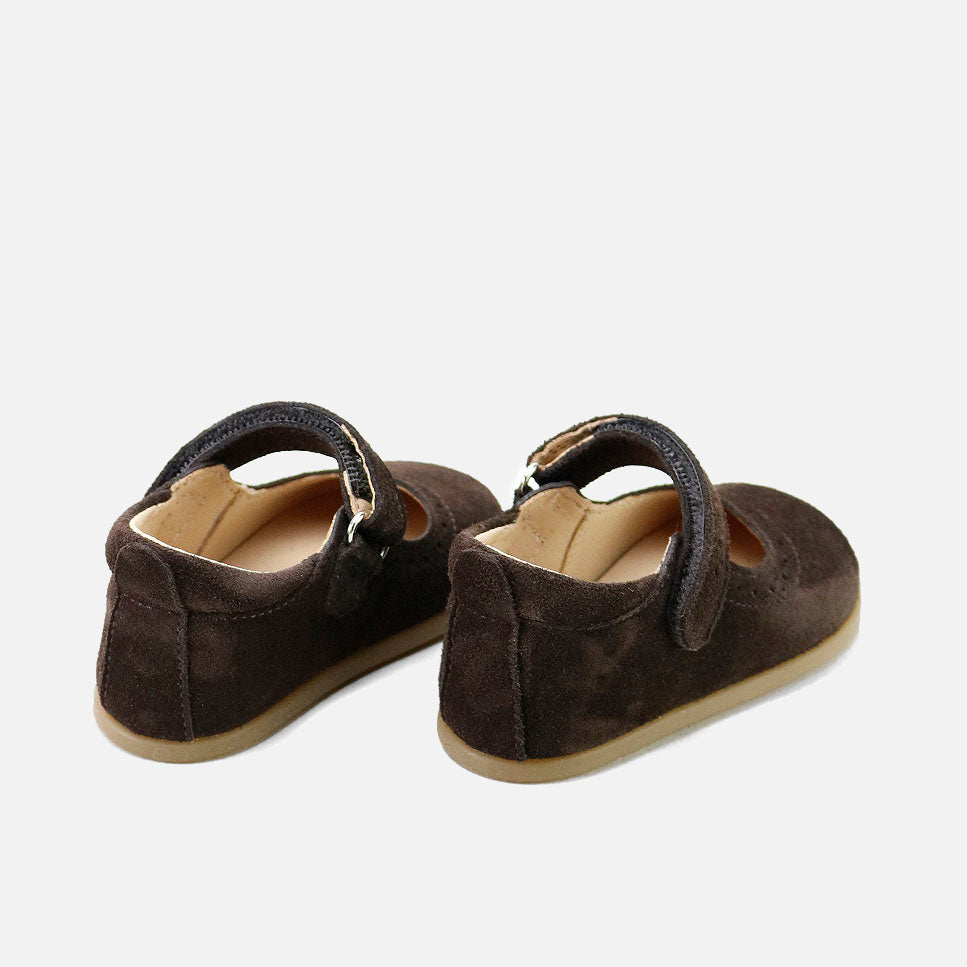 Soft, perforated Mary Janes in English leather, express Elisoft | Eli 1957