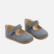 Elisoft Boreal velour leather soft chopped Mary Janes | Eli 1957