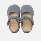 Elisoft Boreal velour leather soft chopped Mary Janes | Eli 1957