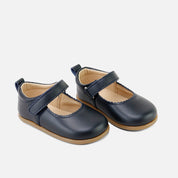 Soft blue napa leather wave Mary Janes by Elisoft | Eli 1957