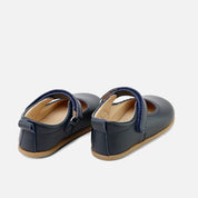 Soft blue napa leather wave Mary Janes by Elisoft | Eli 1957