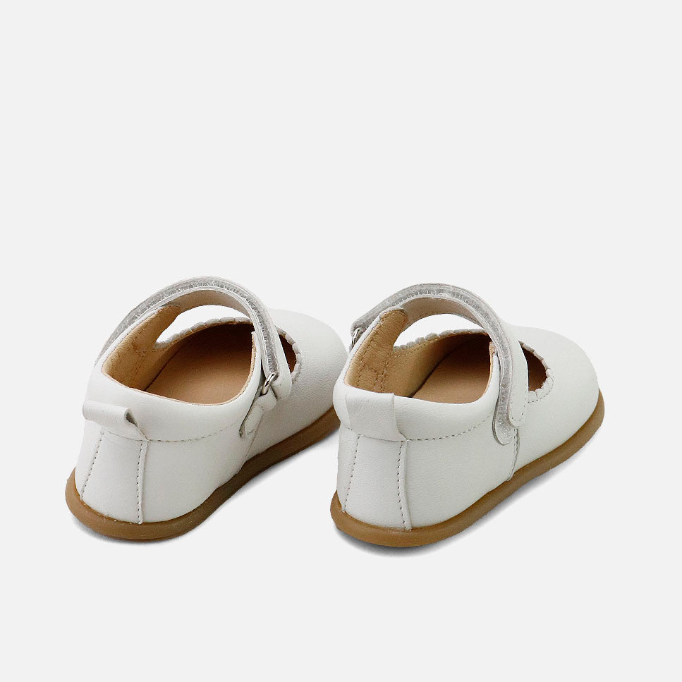 Soft wave Mary Janes in beige napa leather, Elisoft | Eli 1957
