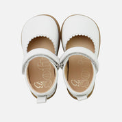 Soft wave Mary Janes in beige napa leather, Elisoft | Eli 1957
