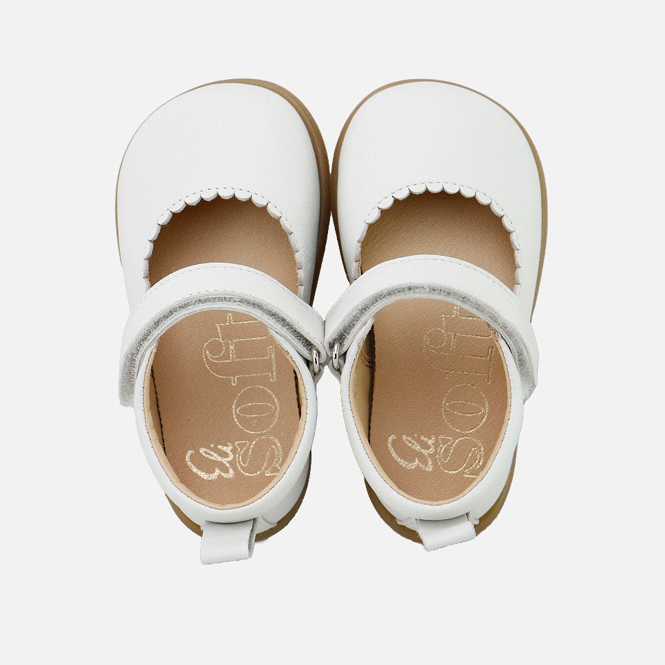 Soft wave Mary Janes in beige napa leather, Elisoft | Eli 1957