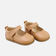 Soft wave Mary Janes in honey nappa leather Elisoft | Eli 1957