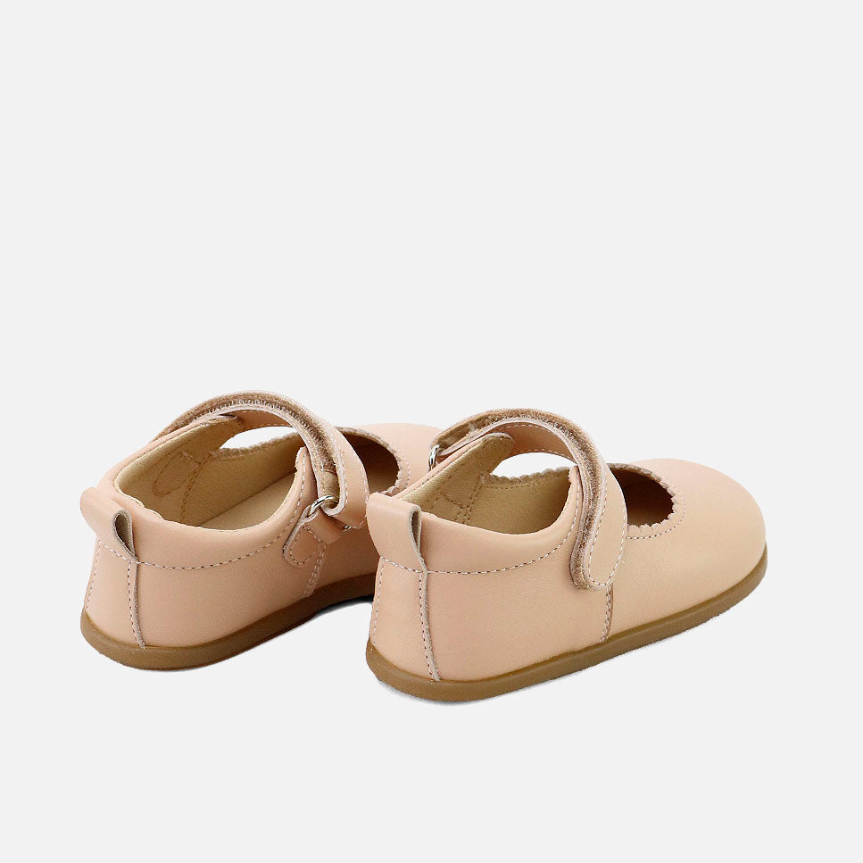 Soft wave Mary Janes in nude nappa leather Elisoft | Eli 1957