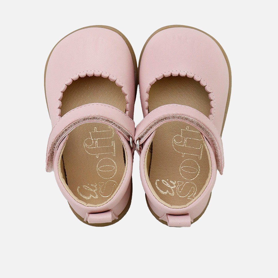 Pink nappa leather soft wave Mary Janes Elisoft | Eli 1957