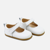 Merceditas barefoot ondas piel napa blanco Elisoft | Eli 1957