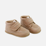 Soft, camel DaVinci nubuck leather Elisoft boots with stitching | Eli 1957