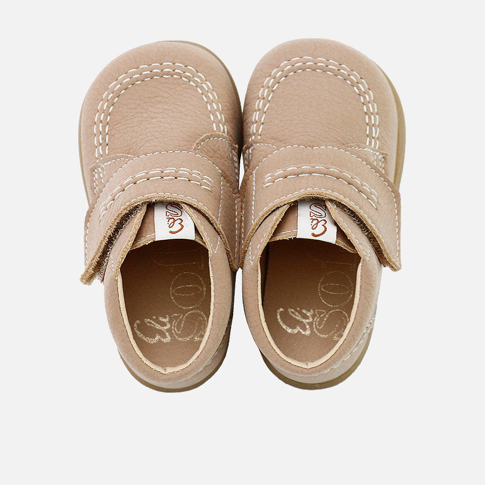 Soft, camel DaVinci nubuck leather Elisoft boots with stitching | Eli 1957