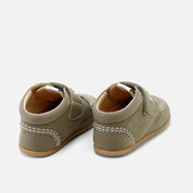 Soft, quilted DaVinci nubuck leather boots in khaki Elisoft | Eli 1957