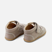 Soft DaVinci taupe nubuck leather boots with stitching Elisoft | Eli 1957