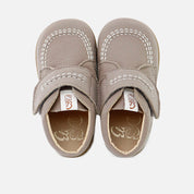 Soft DaVinci taupe nubuck leather boots with stitching Elisoft | Eli 1957