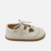 Inglesitos barefoot piel napa marfil Elisoft | Eli 1957