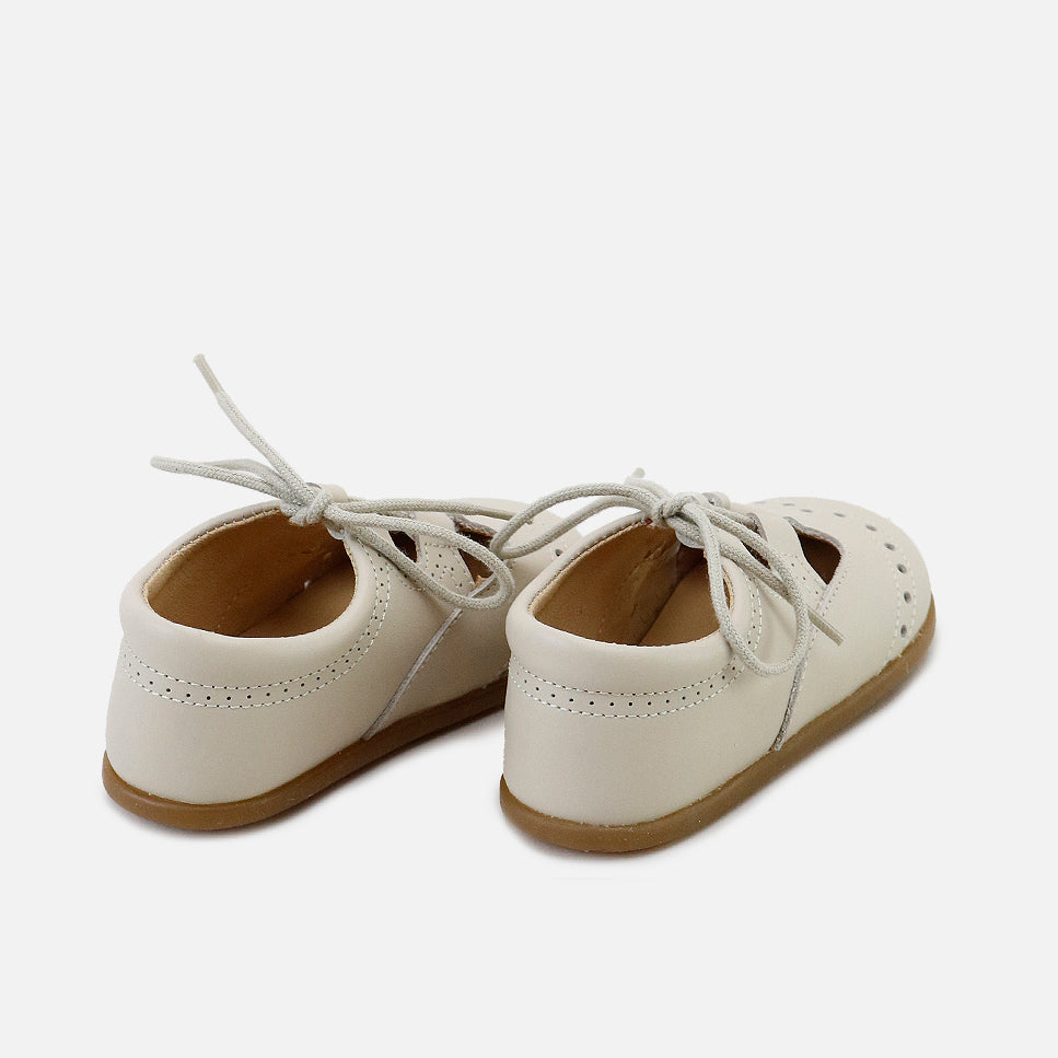 Inglesitos barefoot piel napa marfil Elisoft | Eli 1957