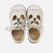 Inglesitos barefoot piel napa marfil Elisoft | Eli 1957