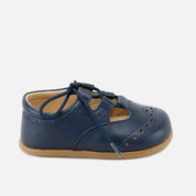 Inglesitos barefoot piel napa azul Elisoft | Eli 1957