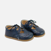 Inglesitos barefoot piel napa azul Elisoft | Eli 1957