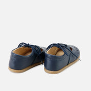 Inglesitos barefoot piel napa azul Elisoft | Eli 1957