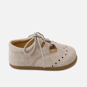 Inglesitos barefoot piel velour camel Elisoft | Eli 1957