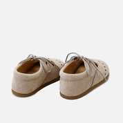 Inglesitos barefoot piel velour camel Elisoft | Eli 1957