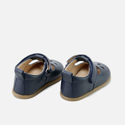 Pepitos barefoot picados lagrimas piel napa azul Elisoft | Eli 1957