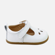 Pepitos barefoot picados lagrimas piel napa blanco Elisoft | Eli 1957