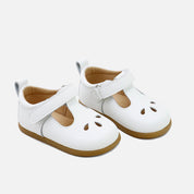 Pepitos barefoot picados lagrimas piel napa blanco Elisoft | Eli 1957