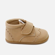 Boots pieds nus anglaises en cuir camel Elisoft | Éli 1957