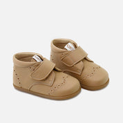 Boots pieds nus anglaises en cuir camel Elisoft | Éli 1957