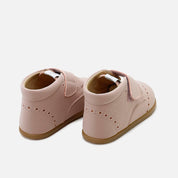 English barefoot boots in powder pink leather Elisoft | Eli 1957