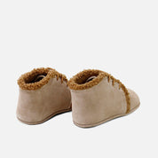 Cute camel velour baby booties | Eli 1957