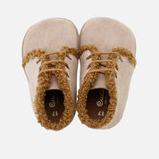 Cute camel velour baby booties | Eli 1957