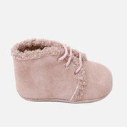 Cute velour baby bootie with makeup | Eli 1957